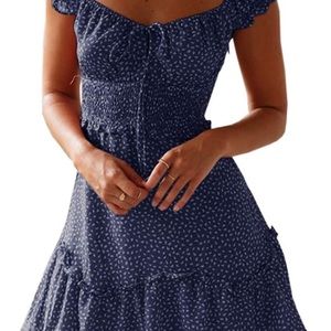 Polka dot blue dress